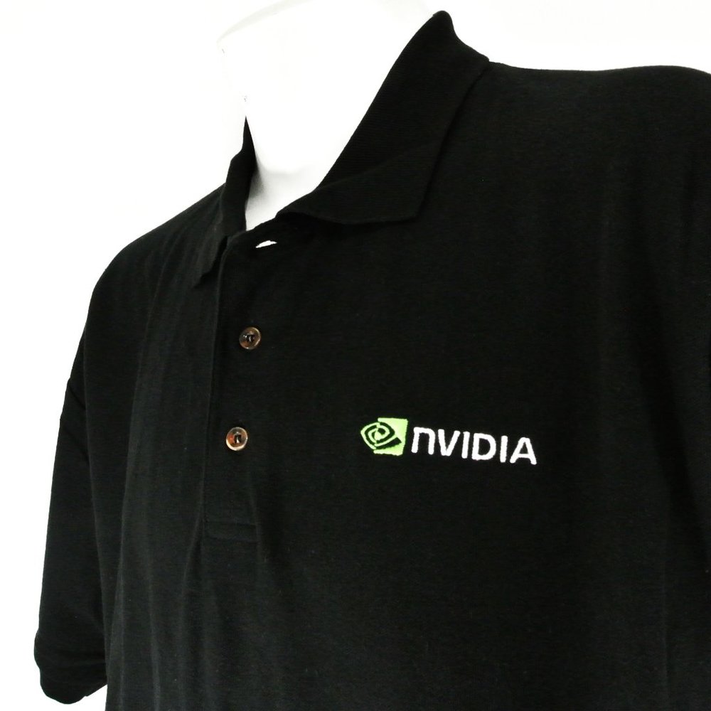 NVIDIA Tech Employee Uniform Black Polo Shirt Size NEW Size L Large